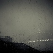Sydney Harbour Bridge Rain on Glass